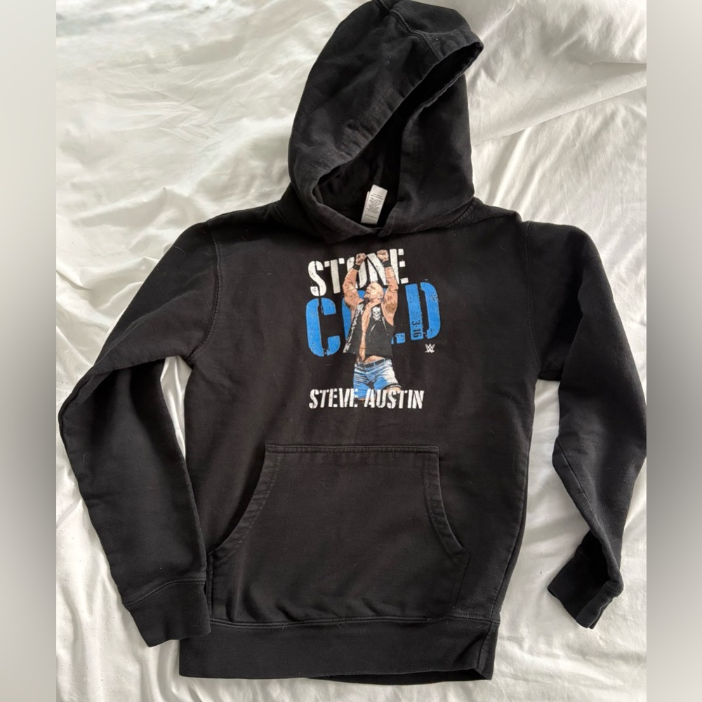 Black Stone Cold Steve Austin WWE Kids Hoodie, Medium